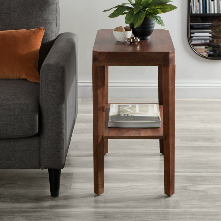 Kate and Laurel Talcott Mid-Century Rectangle Side Table, 22 x 14