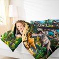 thumbnail image 4 of Manfei 3D Cartoon Dino Boy Bedding Comforter Set, Jungle Tyrannosaurus Rex Twin Comforter Sets, Ancient Animal Bedding Set, Breathable Bedroom Decor Reversible 2pcs, 4 of 8