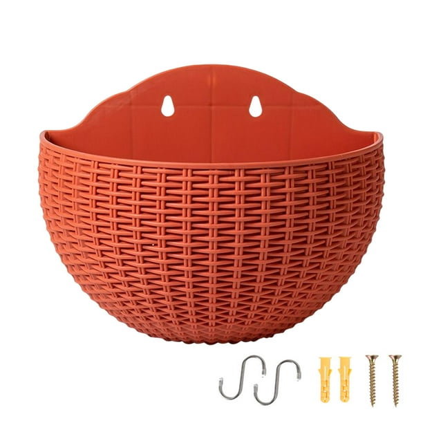 de pared moderna de riego automático Colgador de plantas Florero para jardín, oficina, patio, porche, sala , Rojo Baoblaze Jardinera colgante