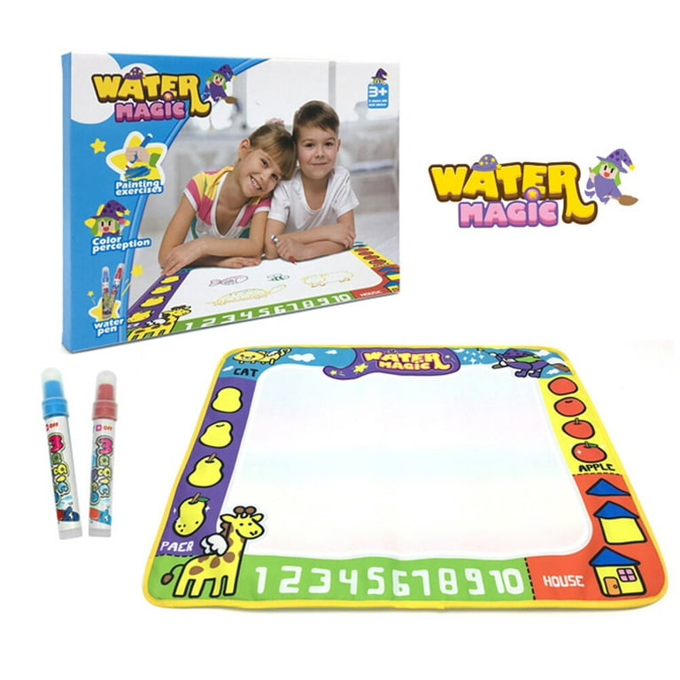 Allaugh Water Drawing Mat,40x28 inch Large Aqua Doodle Mats for Toddlers  2-8 Years Old Water Drawing Painting Mat, Blue
