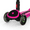 Pink, variant on Skidee Kick Scooters for Kids, Adjustable Height, Foldable, LED Lights, Rear Brake, Ages 2-12, Purple