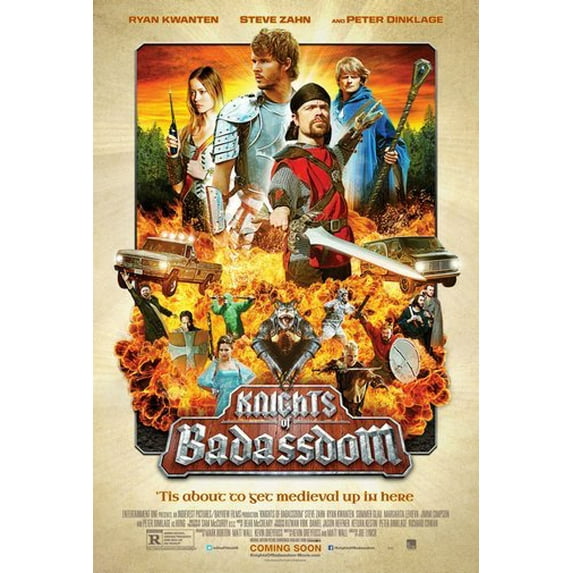 Knights Of Badassdom Movie Poster 16in x 24in 16x24 Multi-Color Square Adults Western Graphic