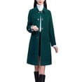 thumbnail image 2 of Aimik Women's Single Breasted Long Coat with Lapel Collar and Button Front Classic Winter Jacket for Work, 2 of 6