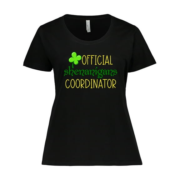 Inktastic Official Shenanigans Coordinator St. Patrick's Day Women's Plus Size T-Shirt