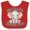 Red and White, variant on Inktastic My Uncle Loves Me Cute Elephant Boys or Girls Baby Bib