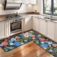 thumbnail image 3 of Kitchen Rugs Sets Of 2,Pioneer Flower Floral Print Pattern Anti Fatigue Kitchen Mat Rugs Non Slip Washable,Decorative Kitchen Floor Mats for Kitchen,Sink,Laundry,17"x47"+17"x47", 3 of 5