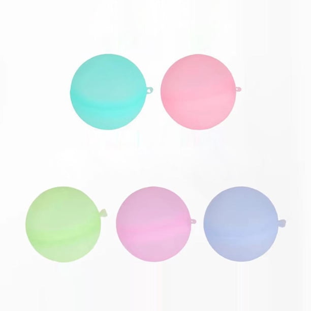 Bombas de agua de verano reutilizables, juguete de relleno rápido, no tóxico para niños y adultos (6 uds.)