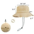 thumbnail image 7 of Quick Dry Waterproof Packable Bucket Hat for Women Men Outdoor Sun Hats with Detachable Chin Strap Khaki, 7 of 7
