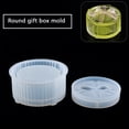 thumbnail image 4 of Molde para caja de regalo Molde para caja de almacenamiento de joyería de silicona, antiadherente, reutilizable, molde para hacer artesanías, redondo Scienceny HA001990-03, 4 of 6