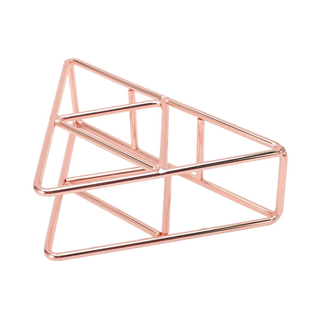 Napkin Holder, Triangular Thickened Widened Iron Metal Vertical Napkin Holder For Dining Table For Kitchen Rose Gold