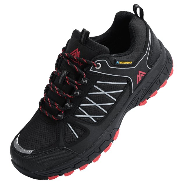 Zapatillas de senderismo Queday Waterproof para hombre, color negro, talla 8.5