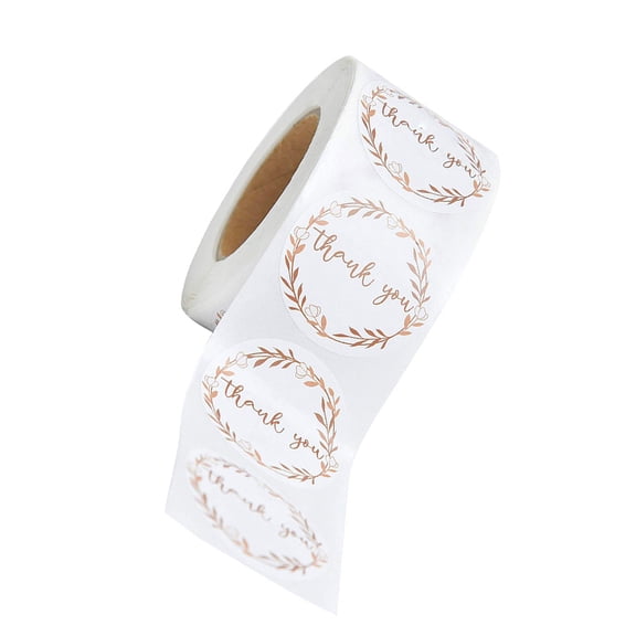 500Pcs Thank You Stickers for Party Favor Floral Labels Envelope Sealing Assorted Color