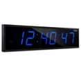 thumbnail image 1 of Reloj LED digital Ivation, enorme, de gran tamaño, 76 cm, azul, 1 of 6