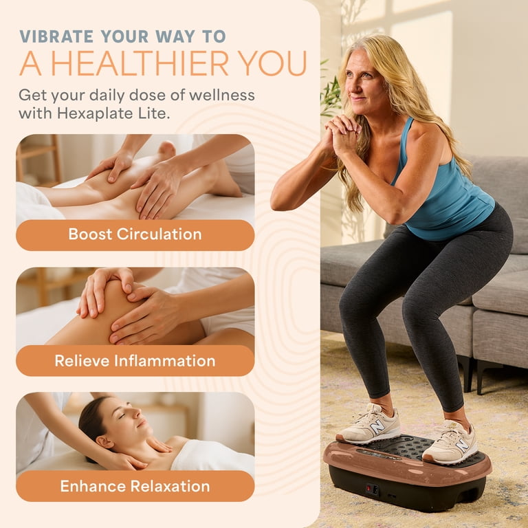 Lifepro HexaPlate Lite Vibration Plate, Full Body, Magnetic Acupoints,  Compact Exercise Machine - Walmart.com