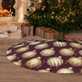thumbnail image 6 of Lsque Golden Christmas Balls Print Christmas Tree Skirt, Tree Skirt with Ties or Velcro, Perfect for Holiday Decorations, Halloween, and New Year-30", 6 of 7