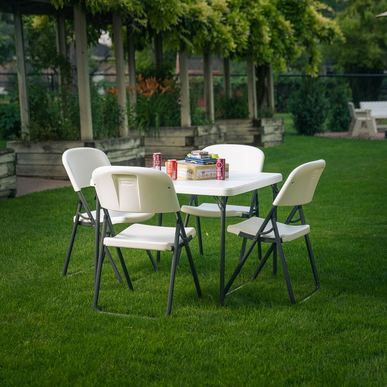 Lifetime Folding Chair, Indoor/Outdoor Light Commercial, White