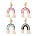 thumbnail image 3 of Weaving Keychains Crafts Ornament Colorful Woven Adornment Keyring Decoration Gift Handbag Pendants Crystal Bag Charm Grey, 3 of 6