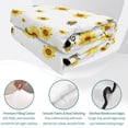 thumbnail image 4 of King Quilt Set 96''x106'', Sunflower Bees Lightweight Bedspread Coverlet Set with 2 Pillow Shams, Spring Summer Farmhouse Floral Watercolor Breathable All Season Quilt Bedding for Bedroom/Guest Room, 4 of 9
