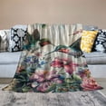thumbnail image 2 of JRXY Retro Hummingbird Floral Blanket Gifts for Women Soft Warm Lightweight Cozy Spring Flower and Birds Vintage Throw Blankets for Bed Living Room Sofa Couch Valentines Day Decor White, 2 of 6