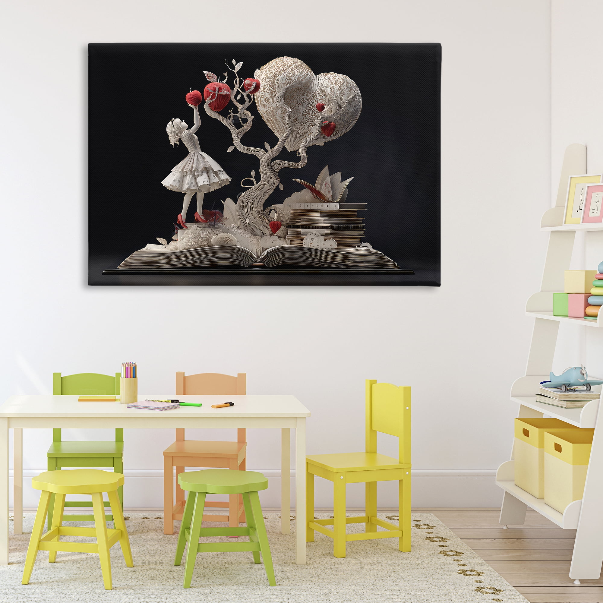 Stupell Industries Paper Sculpture Style Fairytale Canvas Wall Art, design by The Wands Want