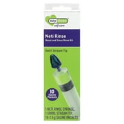 Ezy Dose Sinus and Allergy Relief Syringe,Nose Rinse for Home or Travel, Includes 10 Saline Packets