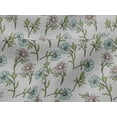 thumbnail image 4 of oneOone Viscose Jersey White Fabric Leaves & Flower Florals Fabric For Sewing Print Crafts Fabric By The Yards 60 Inches Wide, 4 of 5