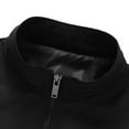 thumbnail image 4 of LNWUY (L-5XL) Men's Big and Tall Lightweight Jackets Light Windbreaker Full Zip Up Stylish Golf Coat Business Work Casual Dress Black XXXL, 4 of 9