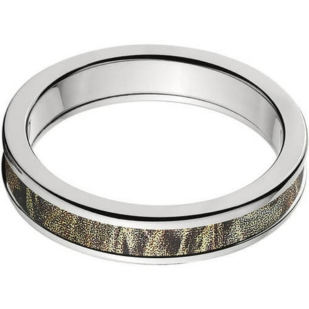 4mm Half-Round Titanium Ring with a RealTree Max 4 Camo Inlay