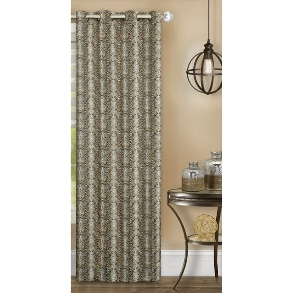 Culebra Python Grommet Window Curtain Panel - 52x84 - Brown/Gold