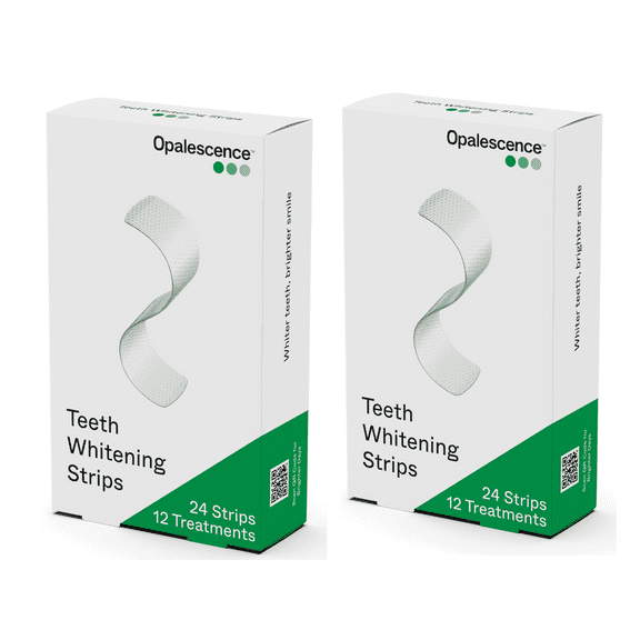 Opalescence Teeth Whitening Strips – (2 Packs / 24 Treatments Total) Hydrogen Peroxide Formula, Dentist Developed – Enamel Safe – Teeth Bleaching Treatment - Sensitivity Free