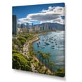 thumbnail image 2 of Designart "Cityscape Spot Honolulu Beautiful wall decor I" Nautical & Beach Wall Decor, 2 of 5