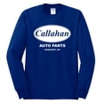 thumbnail image 2 of Wild Bobby, Callahan Auto Parts Sandusky Ohio Retro 90s Funny Tommy Boy, Pop Culture, Men Long Sleeve Shirt, Royal, Small, 2 of 4