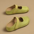 thumbnail image 6 of Gpaecead Women's Knit Mary Jane Mules Wide Round Toe Breathable Elastic Strap Slip On Non Slip Comfort Flats Green, 6 of 8