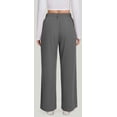 thumbnail image 6 of Slacks for Women Dress Pants Stretchy Work Pants Wide Leg High Waisted Business Casual Trousers with Pockets Waffle, 6 of 7