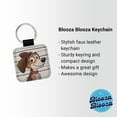 thumbnail image 2 of Dog Mug Shot Faux Leather Square Keychain, 2 of 7