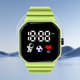 thumbnail image 4 of Waroomhouse Silicone Strap Watch Soft Durable Watch Student Led Watch Square Dial High Accuracy Button Type Adjustable Wrist Silicone Strap Unisex Lightweight, 4 of 8