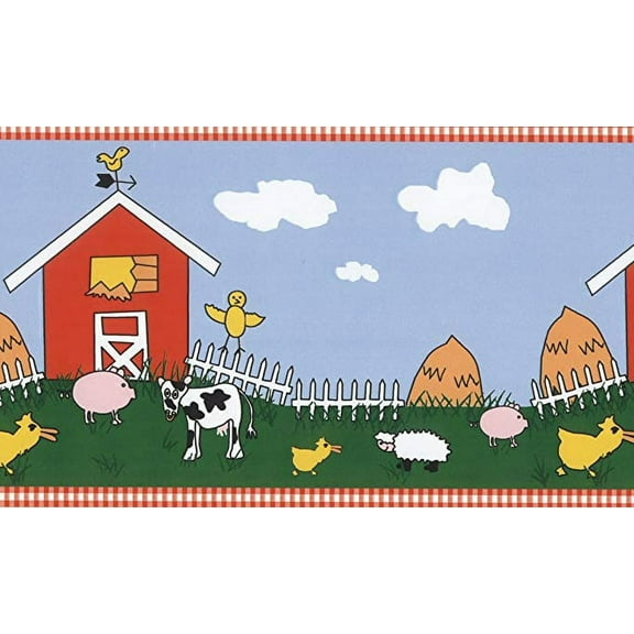 879863 Down on Papa's Farm Wallpaper Border 94407
