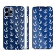 thumbnail image 3 of DesignSkinz Navy and White Micro Anchors Full-Body Skin Decal Wrap Cover for iPhone 14 Plus, 3 of 9