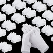 300 Pairs White Cotton Gloves Bulk Pack for Drying Hands Eczema, White Inspection Glove Liners Moisturizing Soft Working Gloves for Men Women Art Handling Cleaning Jewelry Coin Collection Supplies