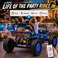 thumbnail image 2 of Conchico 36V Powered Ride on Toy for Big Kids, 2 Seater Electric Ride on Car with Rear Wheel Suspension, Bluetooth, Max Speed 8 mph, Aged 6+, Blue, 2 of 8