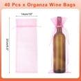 thumbnail image 2 of Uxcell Organza Wine Bags, Gift Wrap Bags Sheer Mesh Wine Bottle Bag Drawstring Pouches for Party Favors Pink, 2 of 7