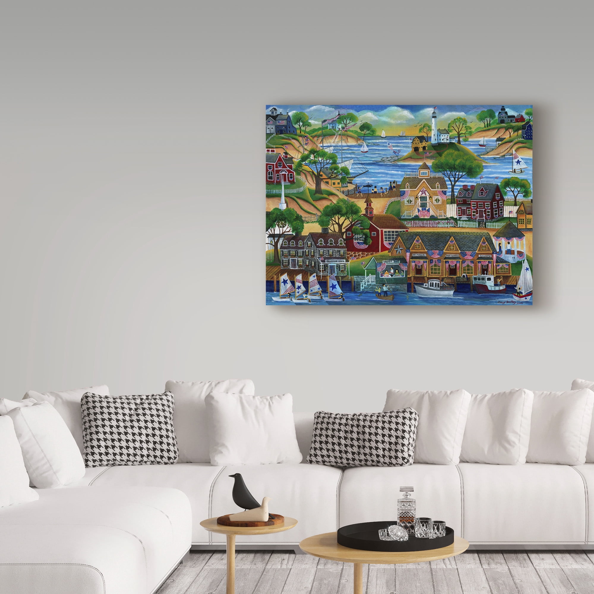 Trademark Fine Art 'July Seaside Celebration' Canvas Art by Cheryl Bartley