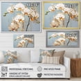 thumbnail image 4 of Designart "Tranquil Beige Orchids VII" Orchids Floater Framed Wall Art Living Room, 4 of 5