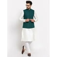 thumbnail image 5 of eloria Men Embroidered Green Nehru Jacket for Partywear Festival Waistcoat Indian Vest Blazer Embroidery Design, 5 of 5