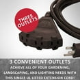 thumbnail image 6 of Brown Outdoor Extension Cords | Perfect For Lawn & Landscape Lighting | 15 Feet, 6 of 6