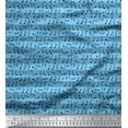 thumbnail image 1 of Soimoi Satin Silk Fabric Stripe & Musical Notes Shirting Printed Fabric 1 Yard 42 Inch Wide, 1 of 1