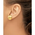 thumbnail image 3 of 14K Yellow Gold Hammered Half Ball Post Earrings (17 X 17) Made In Puerto Rico e930, 3 of 5