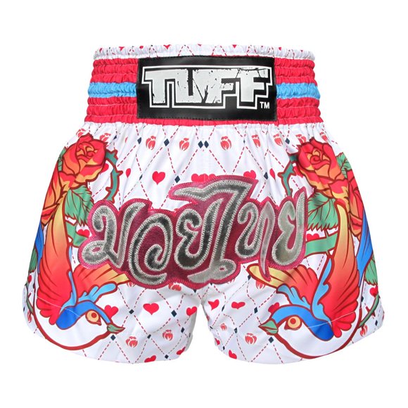 Tuff Muay Thai Shorts TUF-MS617-WHT-M White Rose