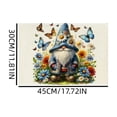 thumbnail image 3 of Polyester Gnome Floral Table Placemat, Heat Resistant Stain Proof Table Mat for Dining Kitchen, Multicolor, 45 x 30 cm, 1 Pack, 3 of 6