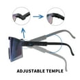 thumbnail image 5 of Sports Shield Sunglasses Half Rim Adjustable Temples Light Weight UV 400 Red, 5 of 6
